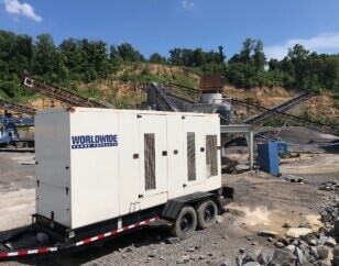 WPP-supplied prime generator powering construction site