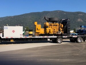 Generator arriving on-site for installation