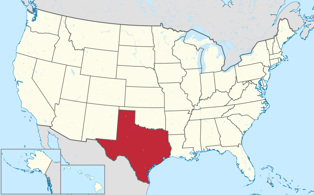 Texas Map Service area