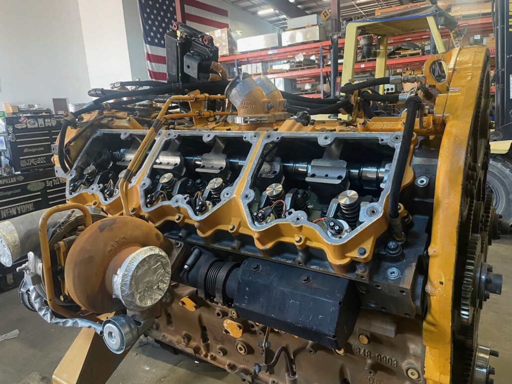 Engine overhaul close up of engine interior