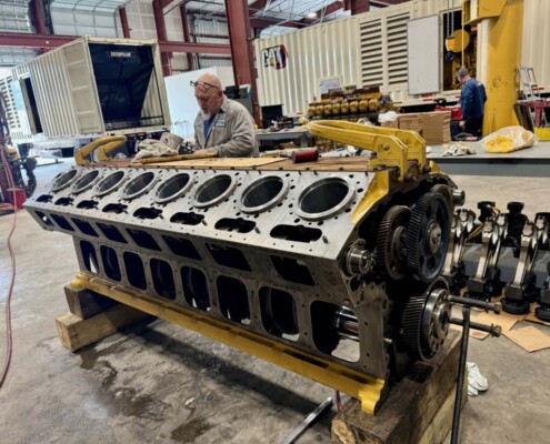 WPP technician rebuilding engine